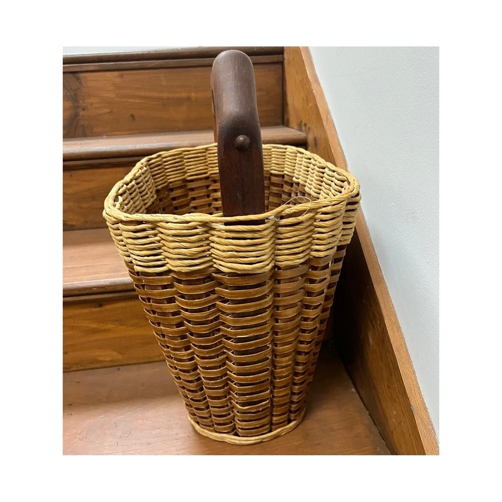 Mixon Family Baskets Handmade Wood Stair Basket Woven Step Storage Handle 2002